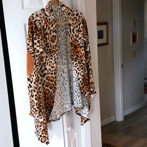 Cascade open front "leopard" duster